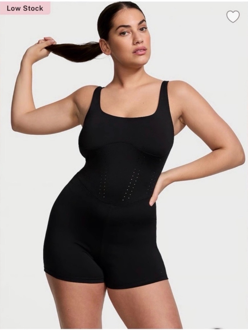 Vsx VS Essential Perforated Short
Onesie in Black